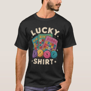 Camiseta Engraçado Lucky Bingo Engraçado Jogador de Bingo