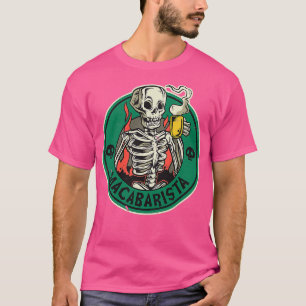 Camiseta Engraçado Macabre Barista Café