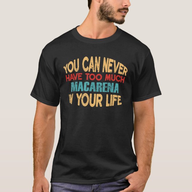 Camiseta Engraçado Macarena Personalizada Tshirt Piada Nome (Frente)