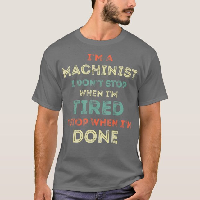 Camiseta Engraçado Machinista (Frente)
