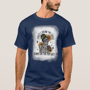 Camiseta Engraçado Mãe Sunflower Skeleton Dia de as mães Sa