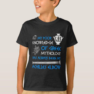 Camiseta Engraçado Mal Conhecimento Grego Mitologia Aquiles