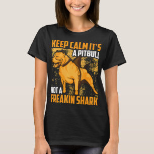 Camiseta Engraçado Mantenha A Calma É Um Pitbull Não Um Tub