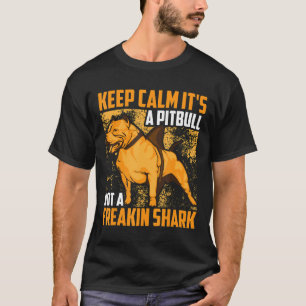 Camiseta Engraçado Manter Calmo É Um Lixo Não Freakin Shark