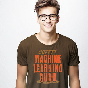 Camiseta Engraçado Máquina de Café Ensino Guru