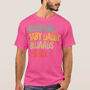 Camiseta Engraçado Marido Pai Billiard Legenda
