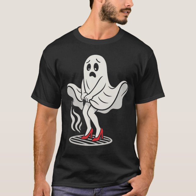 Camiseta Engraçado Marilyn Monboo Ghost Halloween Parody Sh (Frente)