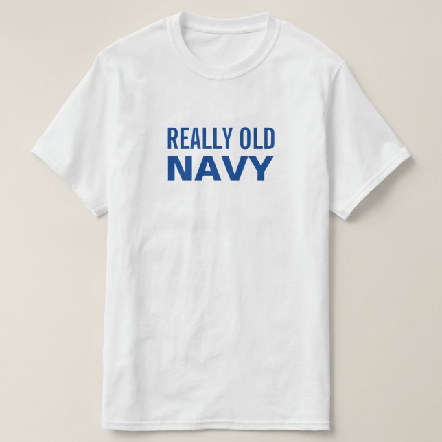 Camiseta Engraçado Marinho Muito Velho (Frente do Design)