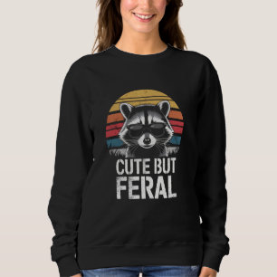 Camiseta Engraçado Mas Feral Raccoon Racoon Engraçado Tod A