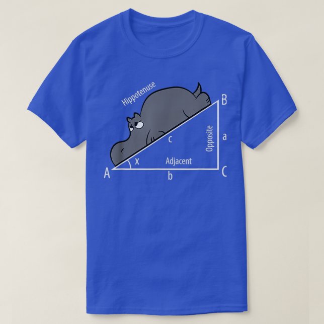 Camiseta Engraçado Matemática Humor Hipotenusa Hipotenusa E (Frente do Design)