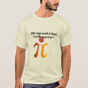 Camiseta Engraçado Matemático, Álgebra, Pie Pun Tão Fácil Q