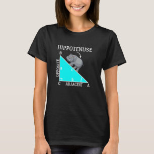 Camiseta Engraçado Math Hippotenuse Hippo Hipotenuse