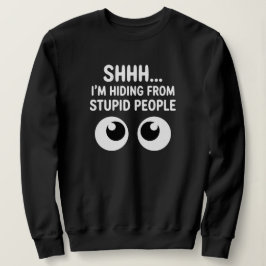 Camiseta Engraçado Me Escondendo de Pessoas Estúpidas Sarcá