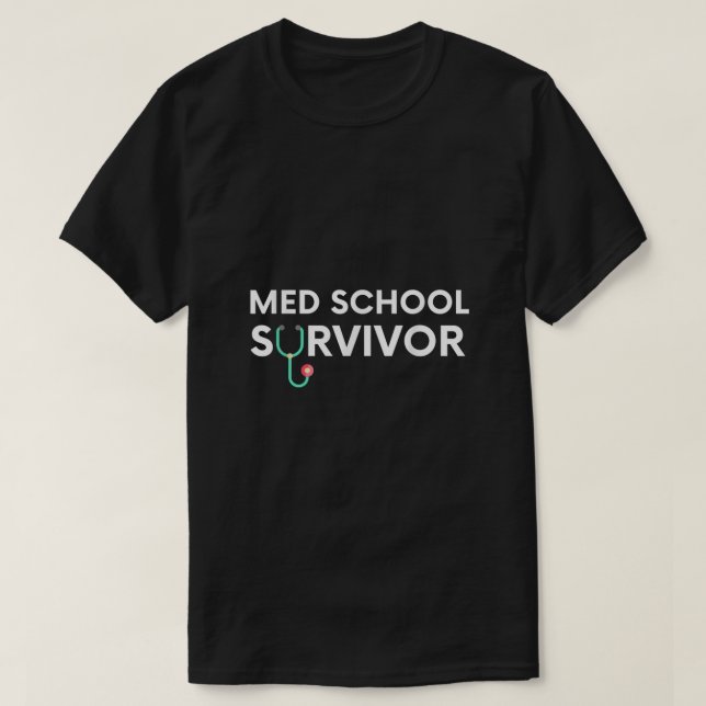 Camiseta Engraçado Med School Graduação Ideia Para Medicina (Frente do Design)
