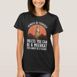 Camiseta Engraçado Meerkat Para Homens Mulheres Zoo Animal