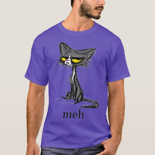 Camiseta Engraçado Meh Cat Gift para Gaqueiros