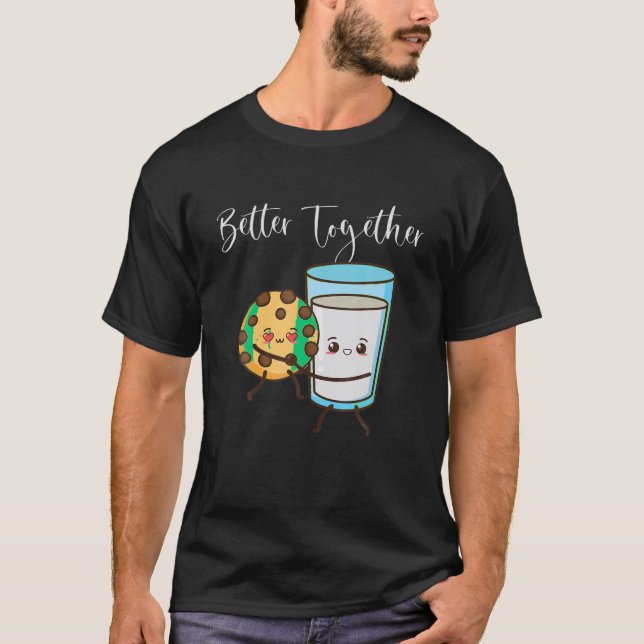 Camiseta Engraçado Melhor Junto Comida De Cookie De Vidro D (Frente)