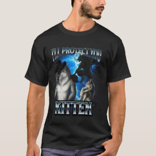 Camiseta Engraçado Meme Alpha Wolf, vou protegê-lo de Boot 