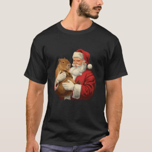 Camiseta Engraçado Meme Capybara Lover Papais noeis de Nata