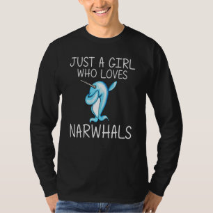 Camiseta Engraçado Meninas Narrais Crianças Dabbing Narwhal