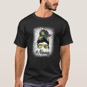Camiseta Engraçado Mensagem Bun Nana Autism Quebra-cabeça A