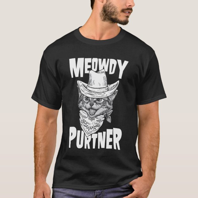 Camiseta Engraçado Meowdy Purtner (Frente)