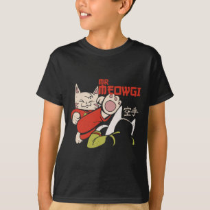 Camiseta Engraçado Meowgi Karate Cat Meow Design Men Women