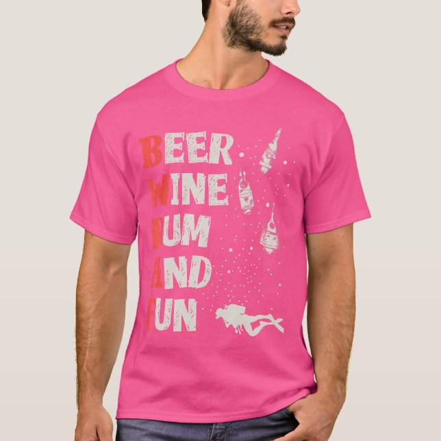 Camiseta Engraçado Mergulho, Budy Check Bwarf (Frente)