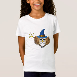 Camiseta Engraçado Merlin, o Cartoon da Coruja Mágica