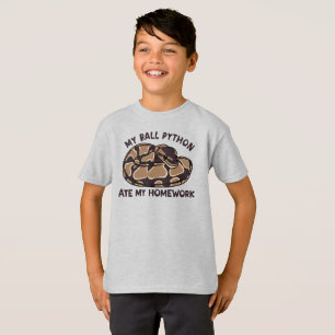 Camiseta Engraçado Meu Ball Python Comeu Meu Trabalho Em Ca