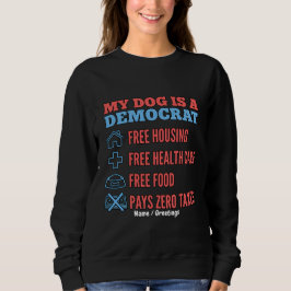 Camiseta Engraçado Meu Cachorro É Um Democrata Humor Políti