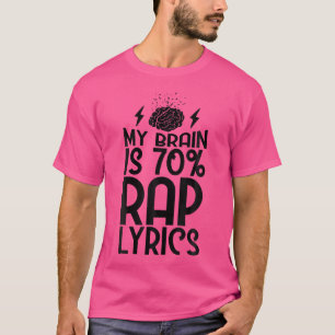 Camiseta Engraçado, Meu Cérebro É Rap