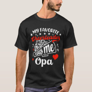 Camiseta Engraçado Meu Cheerleader Favorito Me Chama De Opa