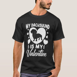 Camiseta Engraçado Meu Dachshund É Meu Namorado No Dia Dos 