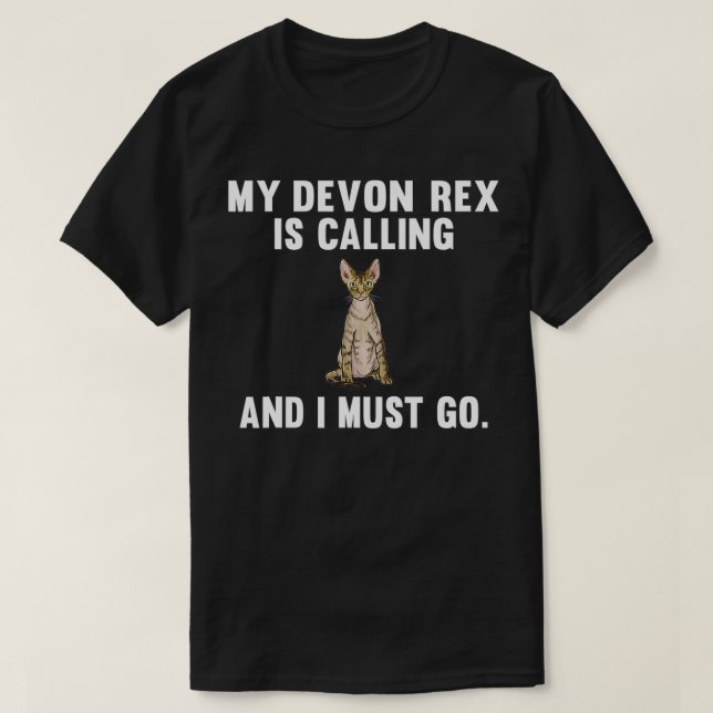 Camiseta Engraçado Meu Devon Está Ligando E Preciso Ir Para (Frente do Design)