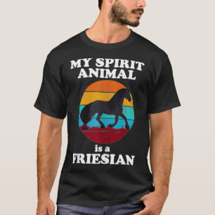 Camiseta Engraçado Meu Espírito É Um Cavalo Frísia