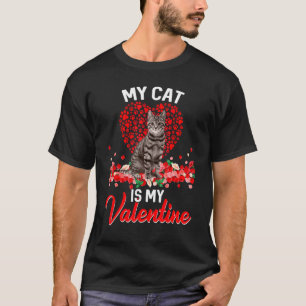 Camiseta Engraçado Meu Gato É Meu Namorado Gatinho Amante d