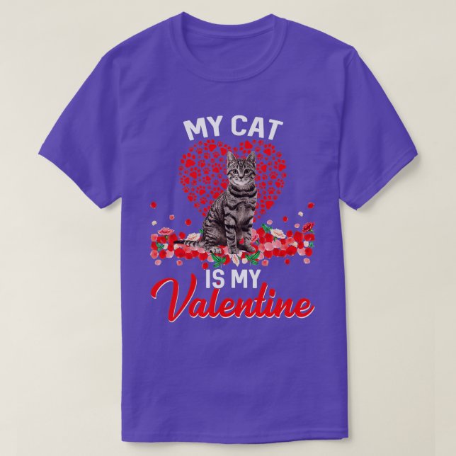 Camiseta Engraçado Meu Gato É Meu Namorados Gato De Gato (Frente do Design)