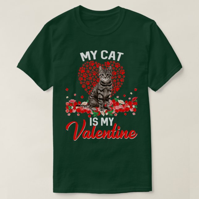 Camiseta Engraçado Meu Gato É Meu Namorados Gato De Gato (Frente do Design)