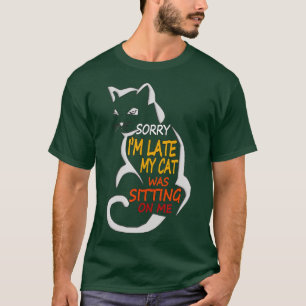 Camiseta Engraçado Meu Gato Kute Desculpe Por Ter Sentado M