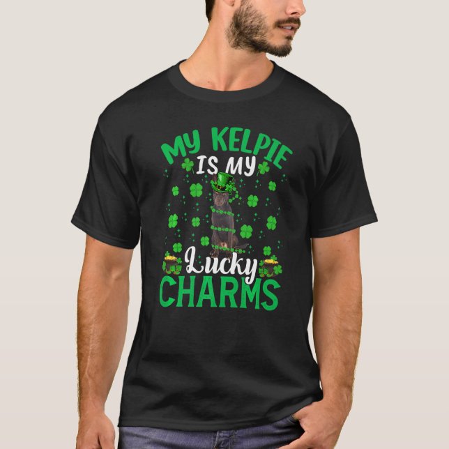 Camiseta Engraçado Meu Kelpie É Minha Sorte Charms Kelpie R (Frente)