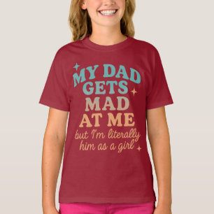 Camiseta Engraçado Meu Pai Ficar Louco Comendo Citação