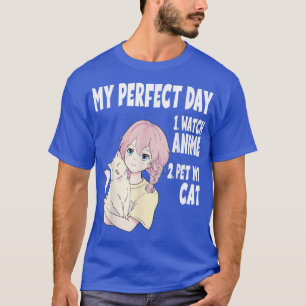 Camiseta Engraçado, meu perfeito dia de animação e mangá do