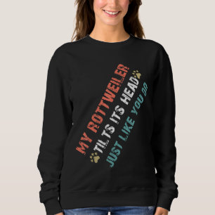 Camiseta Engraçado Meu Rottweiler Inclina Roupa para Cachor