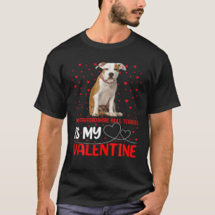 Camiseta Engraçado Meu Staffordshire Bull Terrier É Meu Val