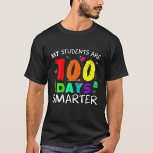Camiseta Engraçado Meus Alunos São 100 Dias Mais Intelige