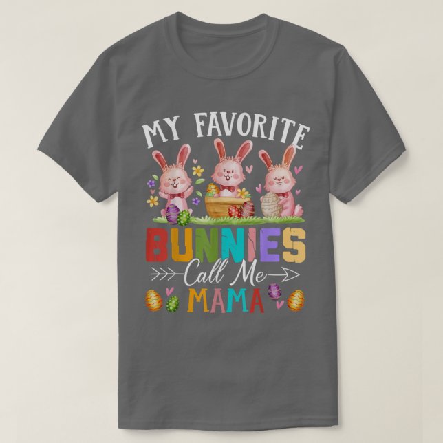 Camiseta Engraçado, Meus Bunnies Favoritos Me Chamam De Fam (Frente do Design)