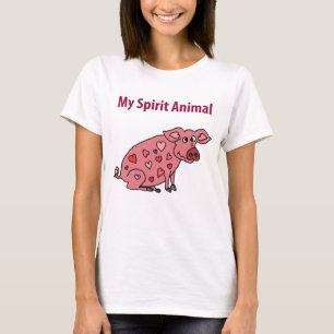 Camiseta Engraçado meus desenhos animados animais do porco