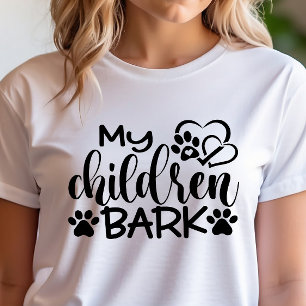 Camiseta Engraçado Meus Filhos Latem
