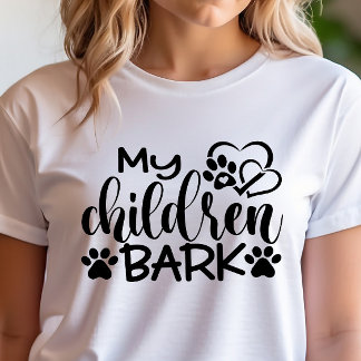 Camiseta Engraçado Meus Filhos Latem